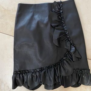 Rebecca Taylor leather sample sale skirt